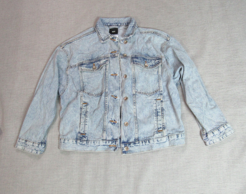 BDG Urban Outfitters Jean Jacket Men Size Small Blue Denim Trucker Biker Hip Hop